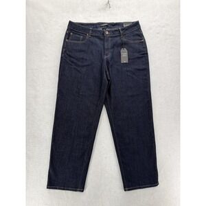 D. Jeans Mid Rise Straight Jeans Womens 16 Blue Rinse Stretch Denim Relaxed NWT